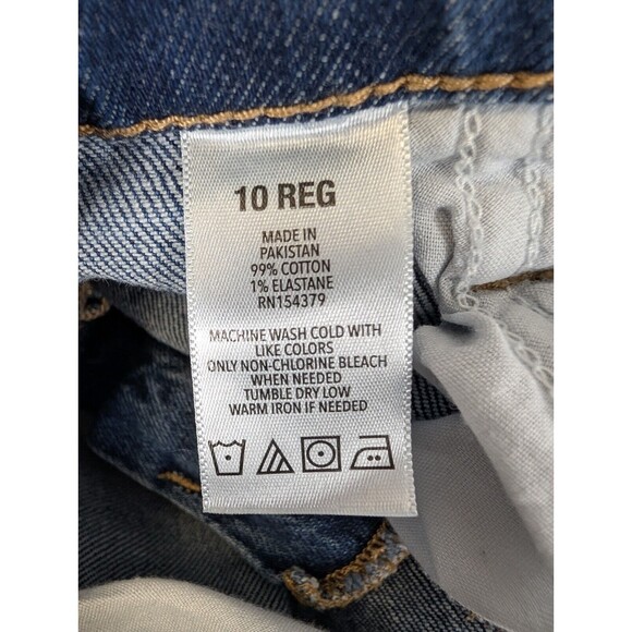 Aeropostale Womens Blue Distressed Denim Medium Wash Mom Jeans Size 10 Regular - Picture 5 of 10